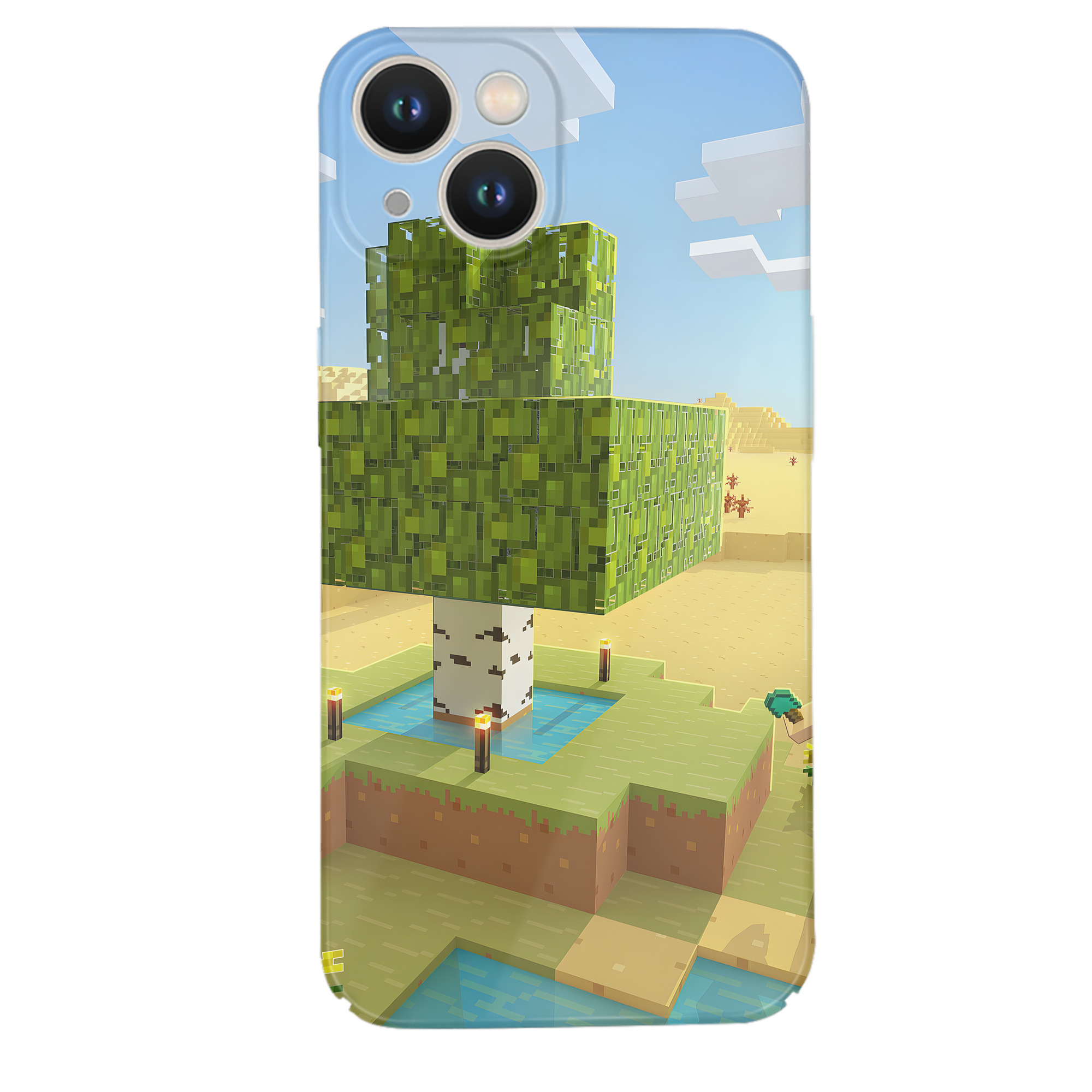 （画像用） マインクラフト ブロックの世界 Minecraft MC Block world 【iPhone 14シリーズ対応】ハードケース